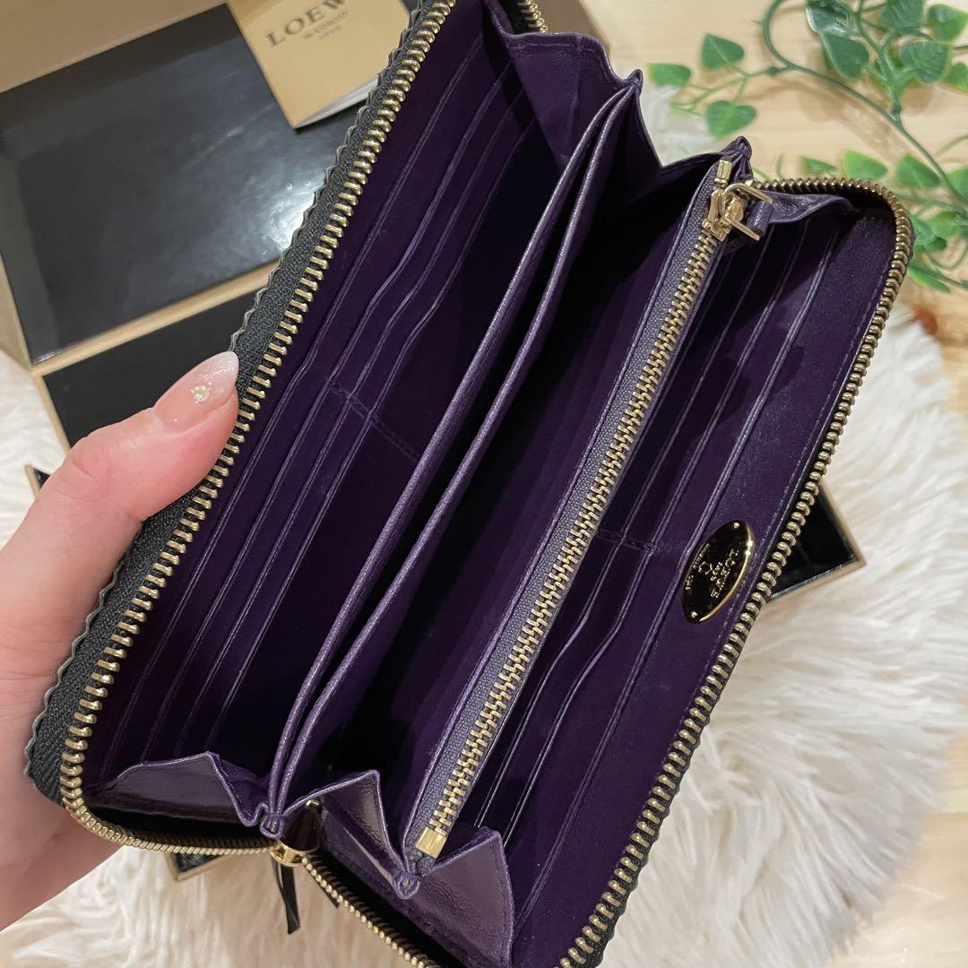 LOEWE ロエベ 長財布 アナグラム ナッパレザー タッセル