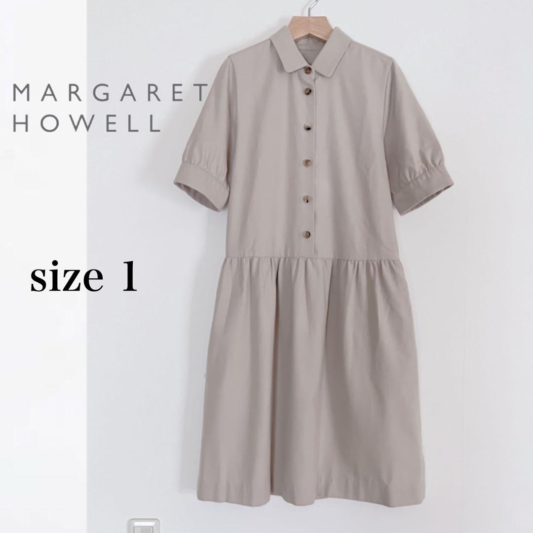 MARGARET HOWELL マーガレットハウエル ギャザー ワンピース