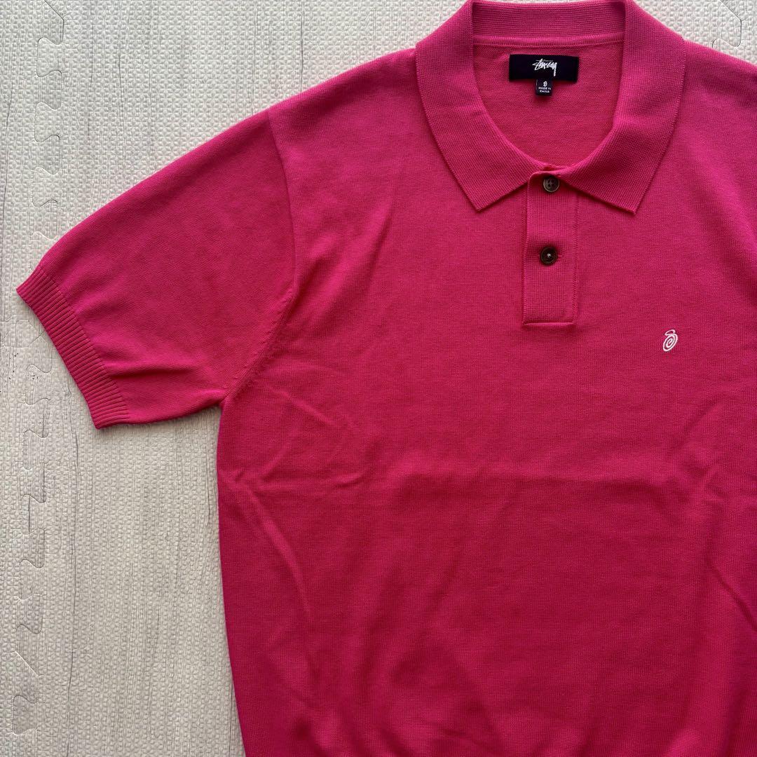 Stüssy ステューシー CLASSIC POLO SWEATER ピンク S