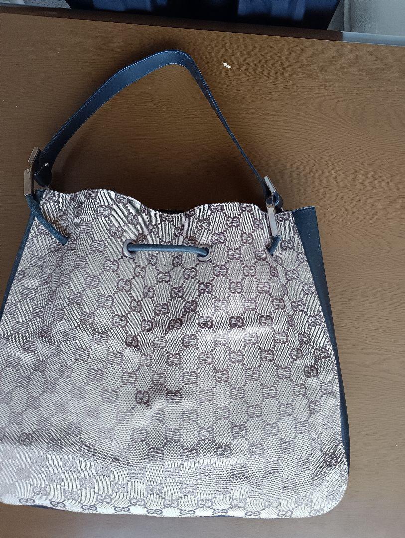 セール⭐︎Gucci GGパターン ハンドバッグ ブラウン GUCCI グッチ ハンドバッグ GG キャンバスxレザー ブラウン系