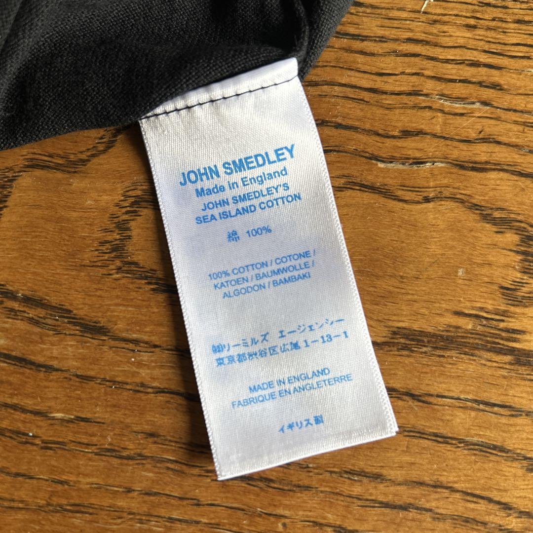 英国製）JOHN SMEDLEY ブラック ポロシャツ　ジョンスメドレー