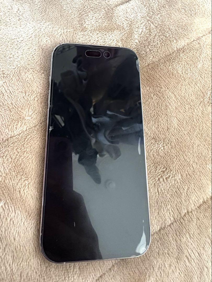 Apple iPhone 14Pro 128GBシルバー 破損なしフィルム有