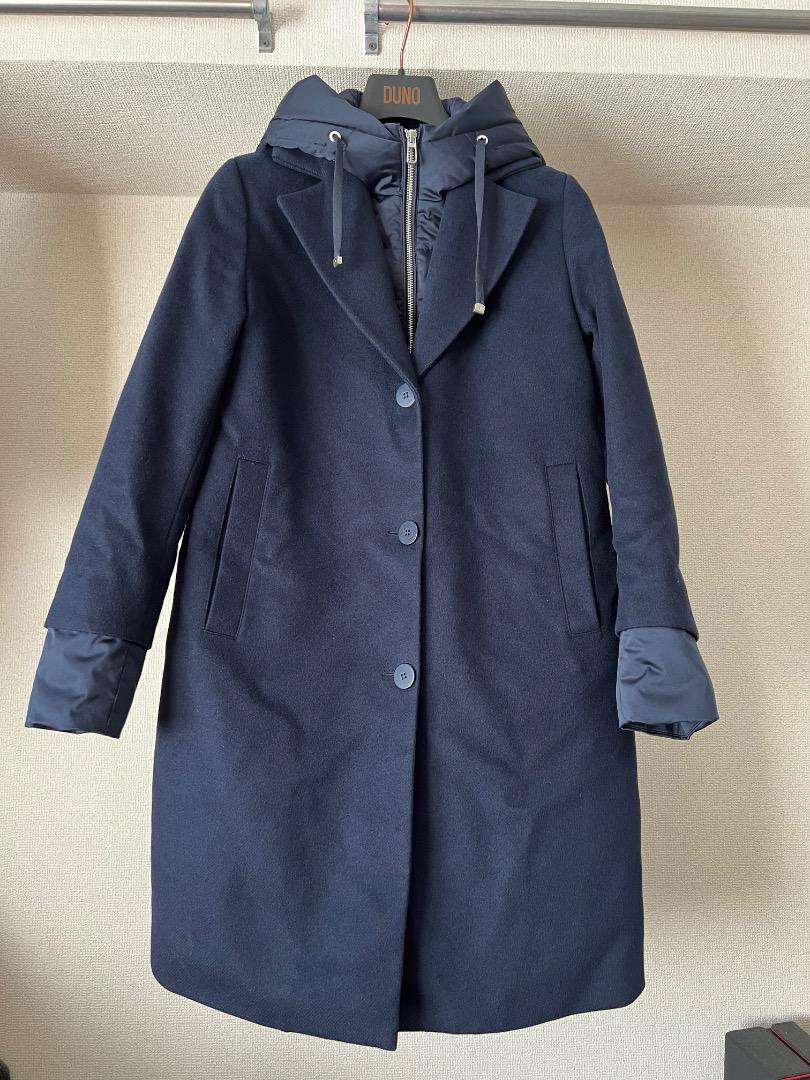 DUNO 40 LISA ネイビー 2WAY ダウンコート チェスター 美品