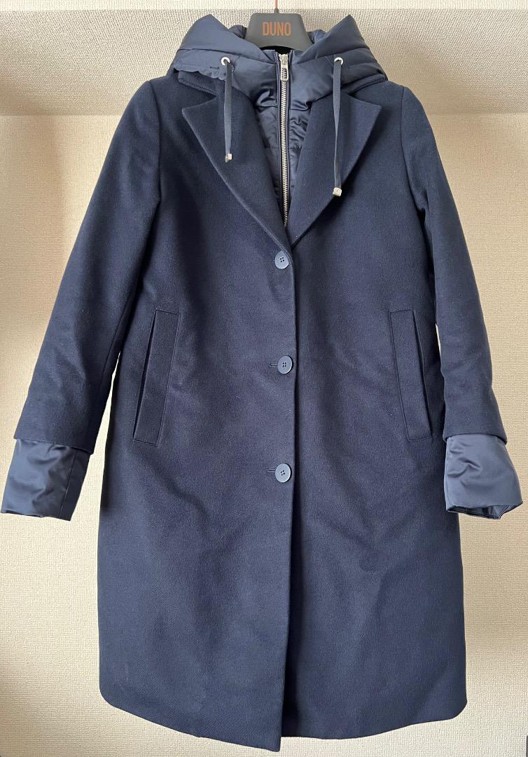 DUNO 40 LISA ネイビー 2WAY ダウンコート チェスター 美品