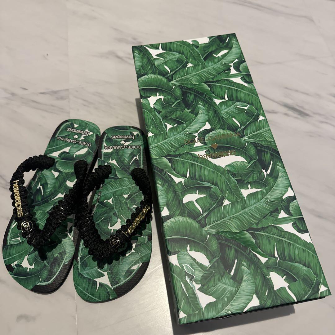 DOLCE&GABBANA X Havaianas●コラボ限定 ロゴ入りビーチサンダル DOLCE&GABBANA Havaianas コラボ ビーチサンダル37/38 - メルカリ
