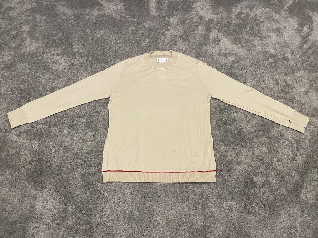 特売 Margiela Maison オフホワイト M 長袖セーター トップス