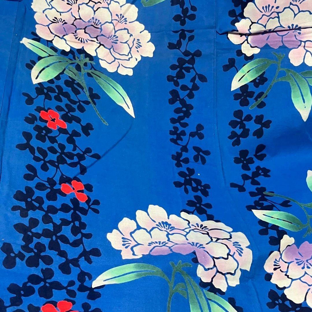 ［4879］浴衣 草花吉祥文様 綿 レディース 着物 ゆかた