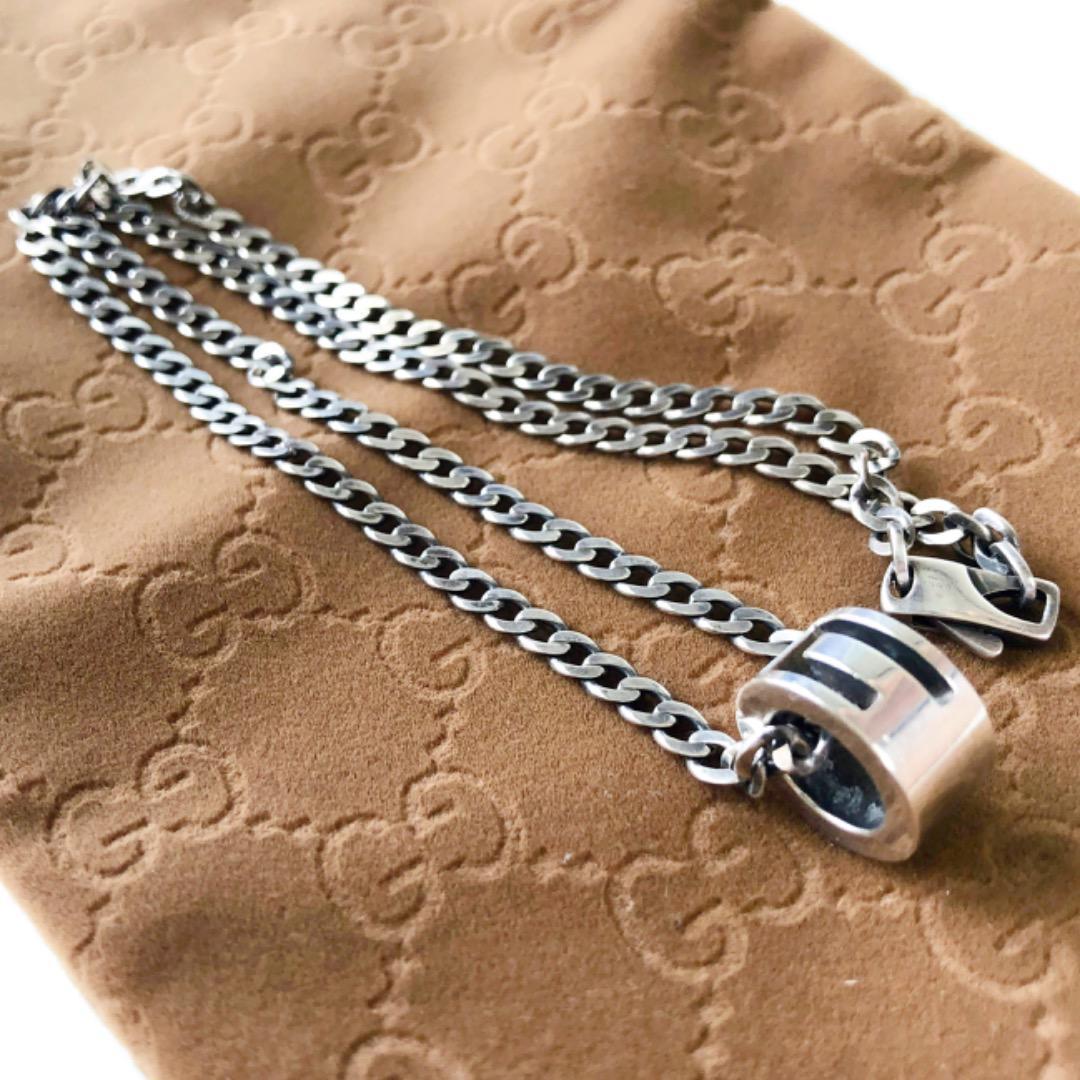 GUCCI グッチ ネックレス カットアウトG リング シルバー925 チェーン ...