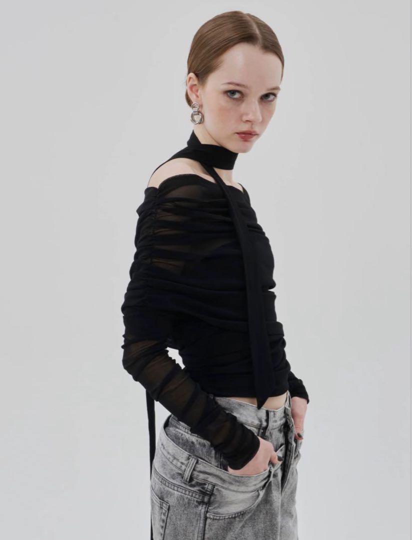 【THETOE】(2WAY)　ANTHURIUM TULLE TOPS