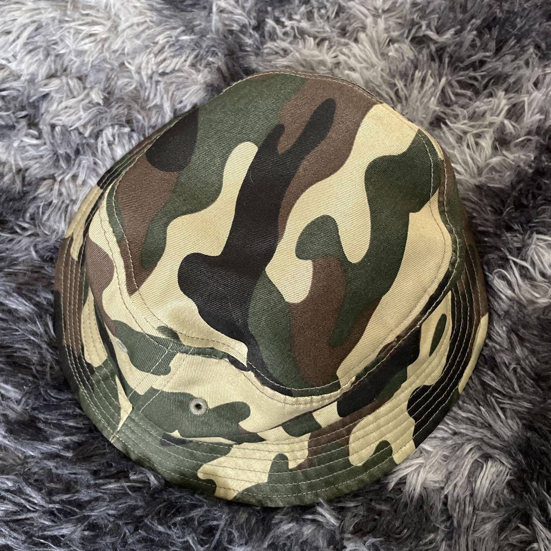old stussy 迷彩グリーン バケットハット S/M ステューシー STUSSY 帽子 バケットハット 迷彩柄 カモフラ S/M
