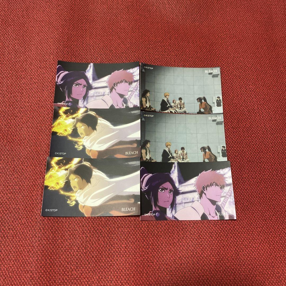 BLEACH 626 韓国 原画展 スクエアステッカー 黒崎一護 夜一 6枚