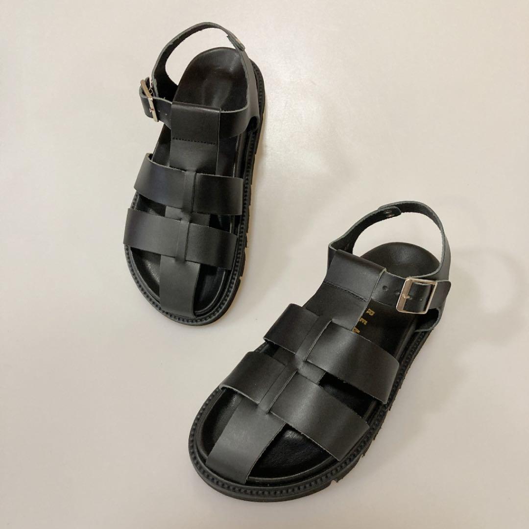 メーカー公式ショップ】 【REMME】ボリュームグルカサンダル◇ 23.5cm 【激安】 23.5cm箱付き 【REMME】ボリュームグルカサンダル◆ ミュール