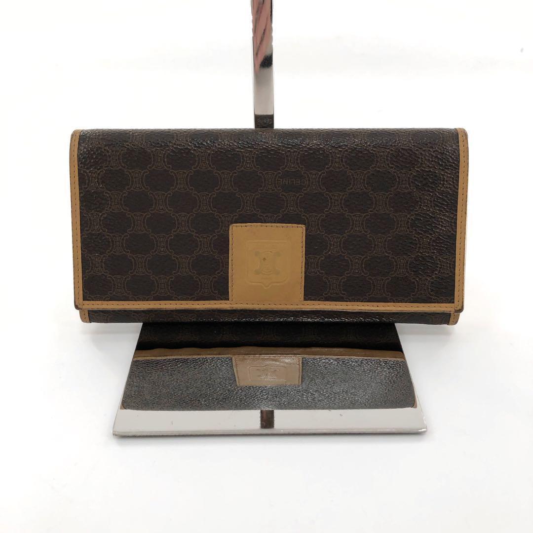 CELINE セリーヌ マカダム トリオンフ デザイン 長財布 ウォレット