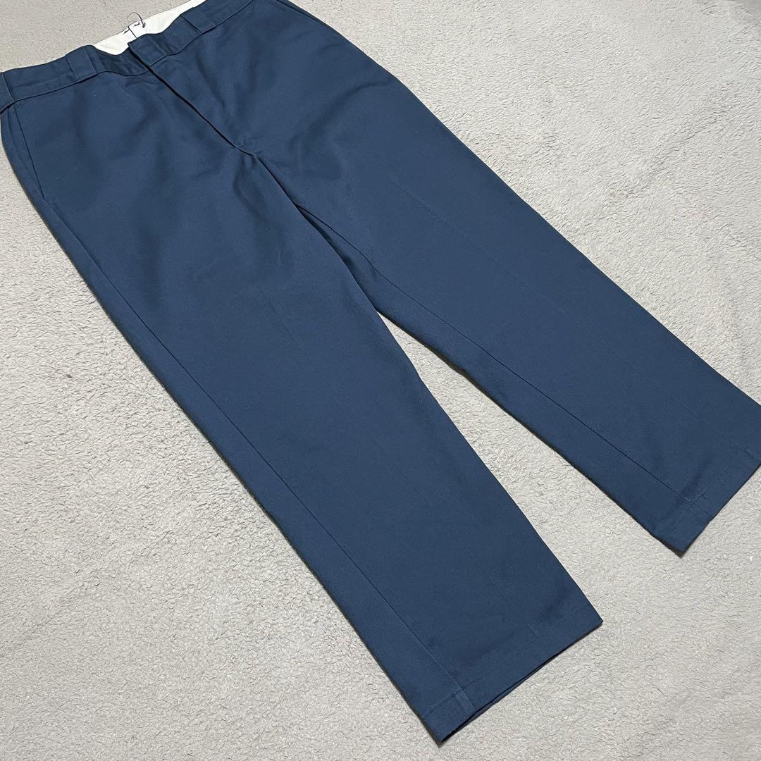 ディッキーズ　ワークパンツ　W34×L30 USA製 TALONジップ ネイビー