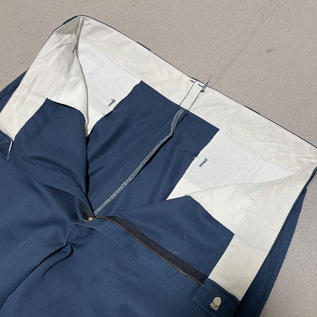 ディッキーズ　ワークパンツ　W34×L30 USA製 TALONジップ ネイビー