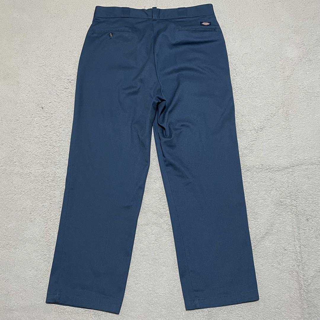 ディッキーズ　ワークパンツ　W34×L30 USA製 TALONジップ ネイビー