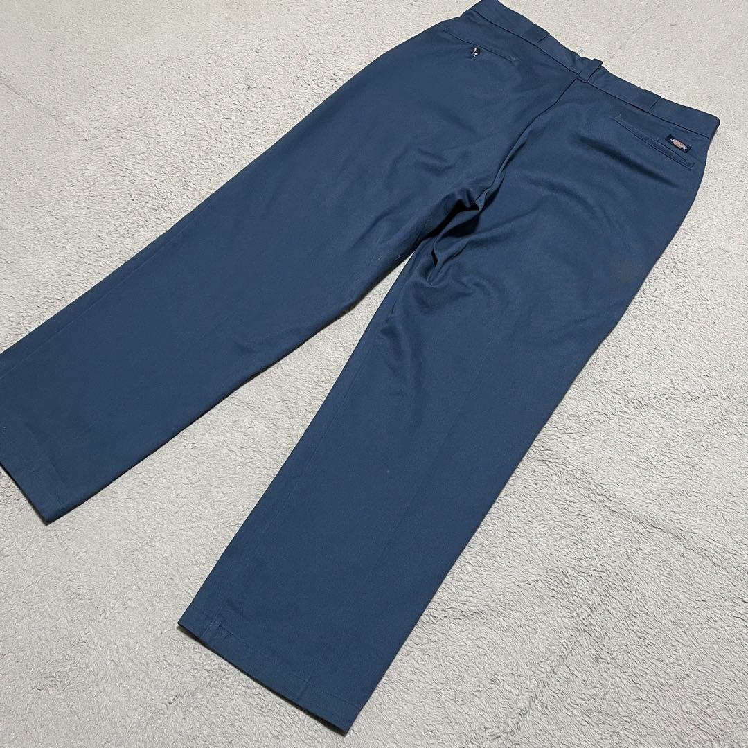 ディッキーズ　ワークパンツ　W34×L30 USA製 TALONジップ ネイビー