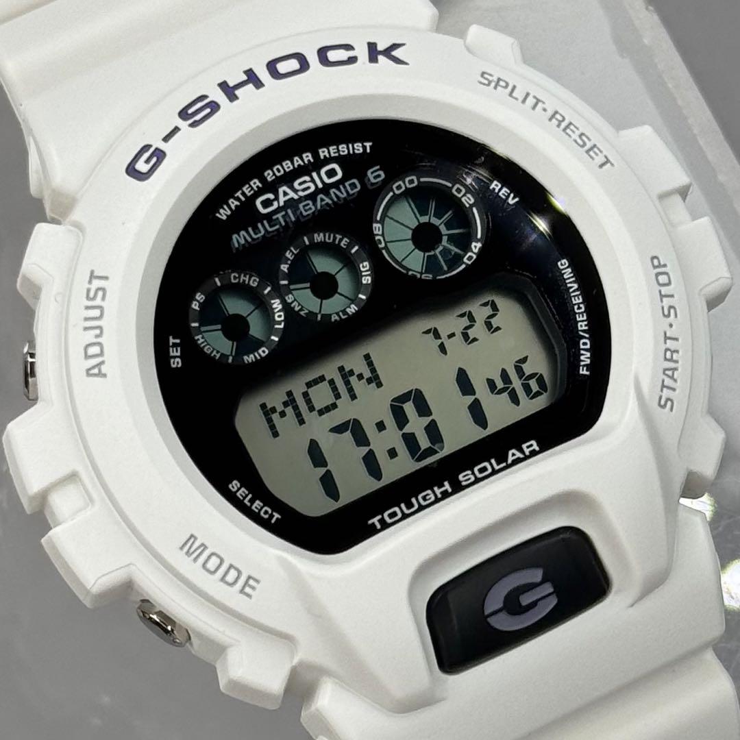 希少 極美品 G-SHOCK GW-6900A ホワイト ブラック 電波ソーラー