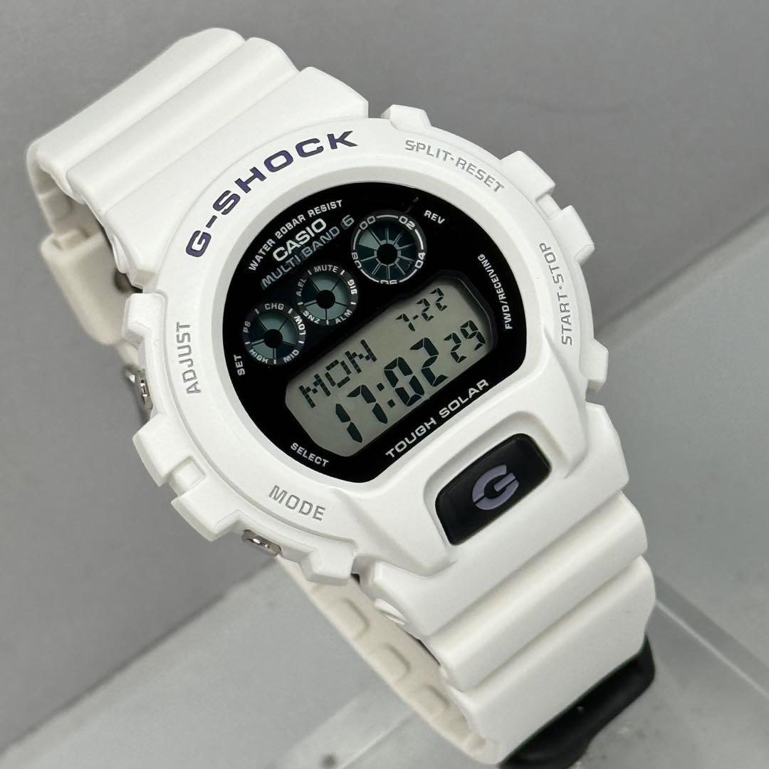 希少 極美品 G-SHOCK GW-6900A ホワイト ブラック 電波ソーラー