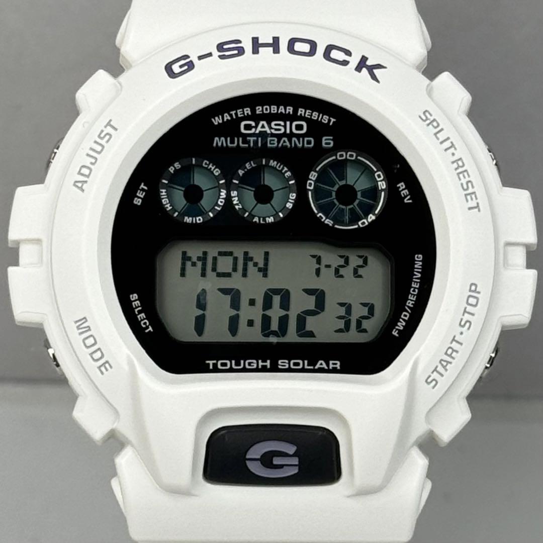希少 極美品 G-SHOCK GW-6900A ホワイト ブラック 電波ソーラー