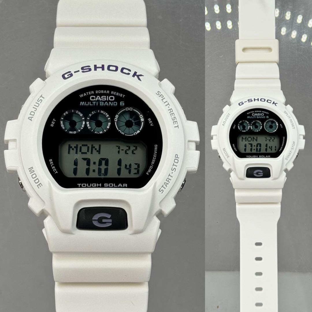 希少 極美品 G-SHOCK GW-6900A ホワイト ブラック 電波ソーラー