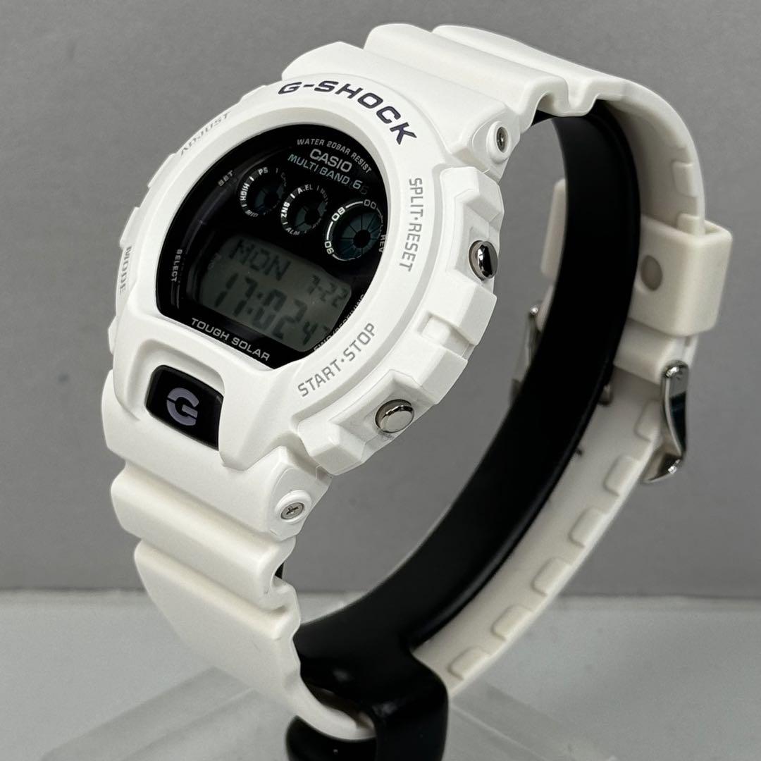 希少 極美品 G-SHOCK GW-6900A ホワイト ブラック 電波ソーラー