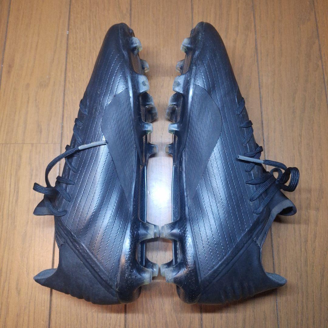 adidas　エックス　サッカー　スパイク　黒　25cm