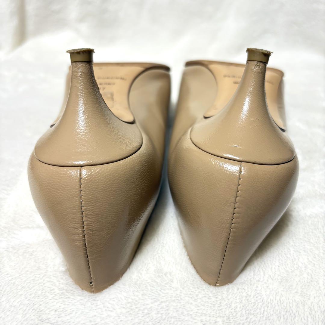 フォビオルスコーニ レザー パンプス ベージュ 37