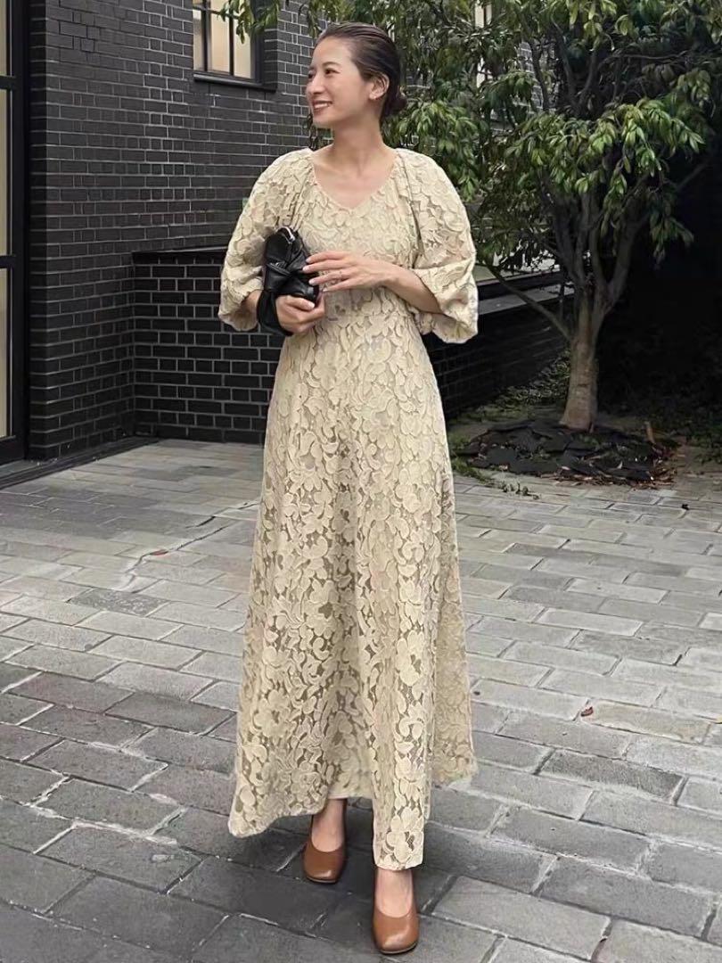 CLANE VINTAGE LACE PUFF ONE PIECE クラネ