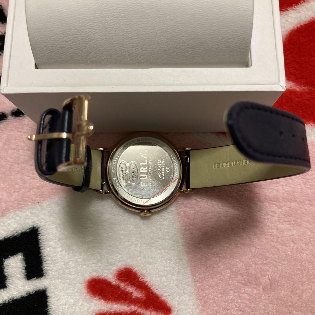FURLA ローズゴールド ネイビー 時計
