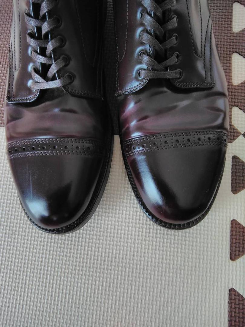 店舗良い ALDEN オールデン 39628 US10 パンチドキャップトゥブーツ