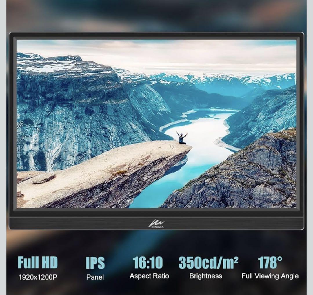 【新品未開封】モバイルモニター 16インチ Kenowa 1920x1200