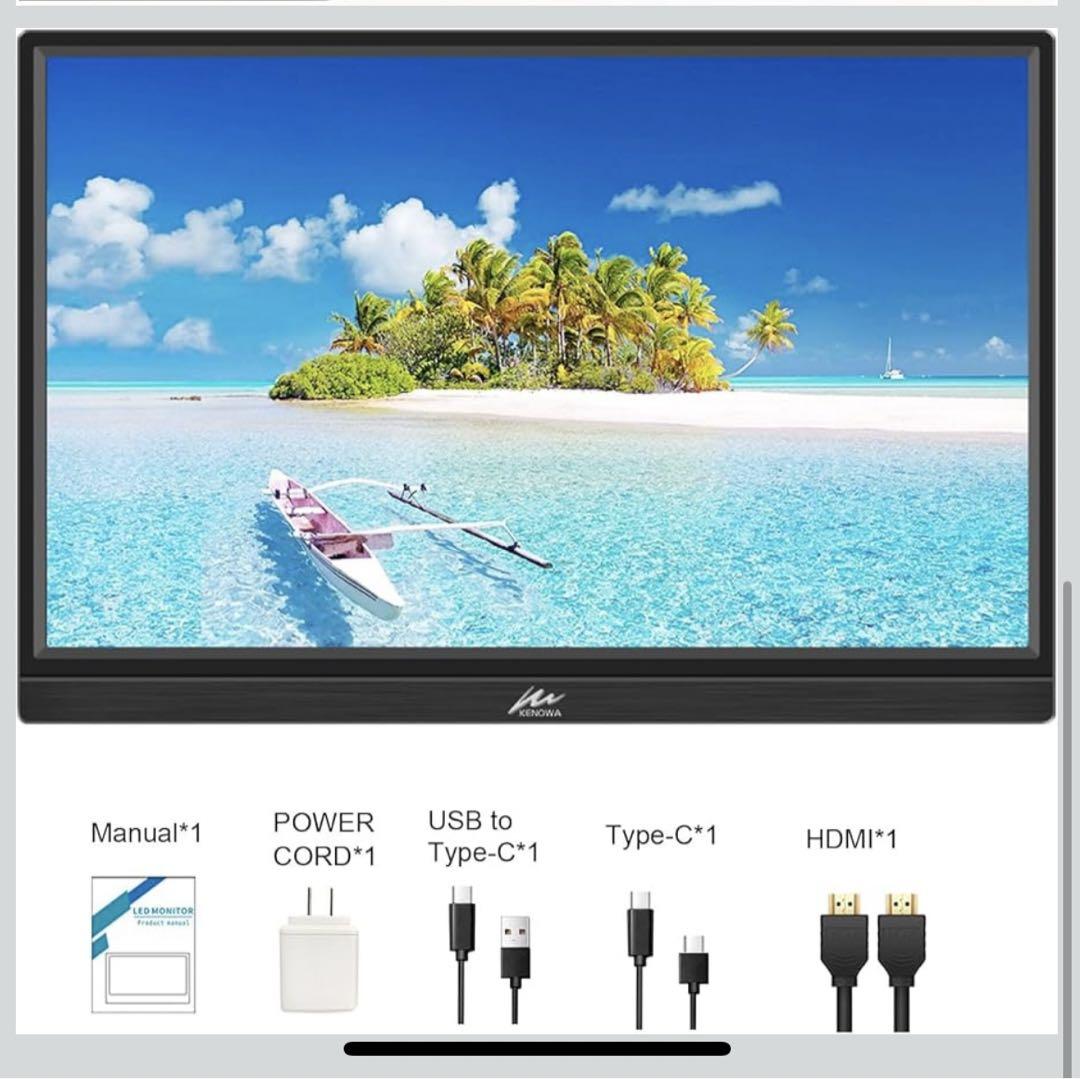 【新品未開封】モバイルモニター 16インチ Kenowa 1920x1200