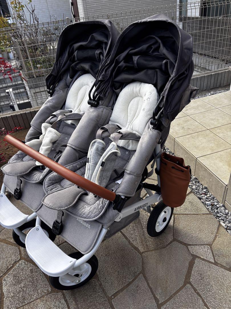 エアバギー ココダブル 双子用　レインカバー、ベビーシート等セット品