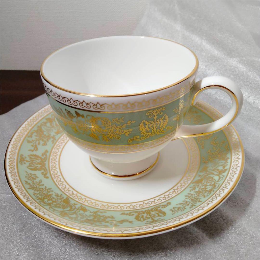 ウェッジウッド　コロンビア　リー　セージグリーン　カップu0026ソーサー