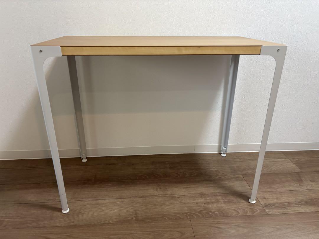 無印良品 スチール脚 木製デスク 900×45×720