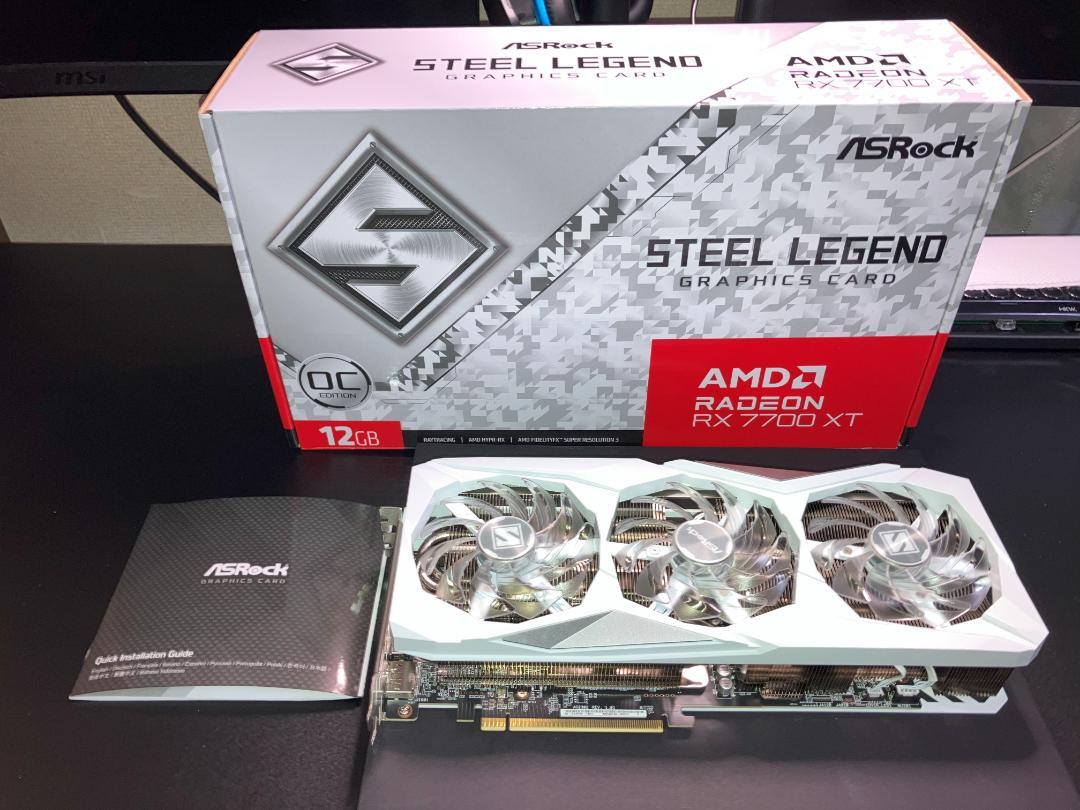 ASRock RX 7700XT STEEL LEGEND 12GB OC グラフィックボード ASRock RX 7700XT STEEL LEGEND 12GB OC グラフィックボード