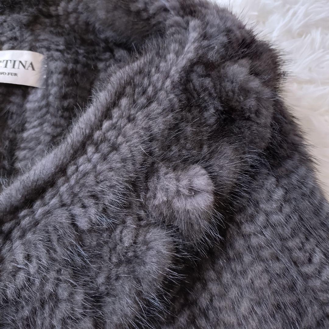 新品】PARTINA Tokyo Fur ミンクファー ケープ グレー
