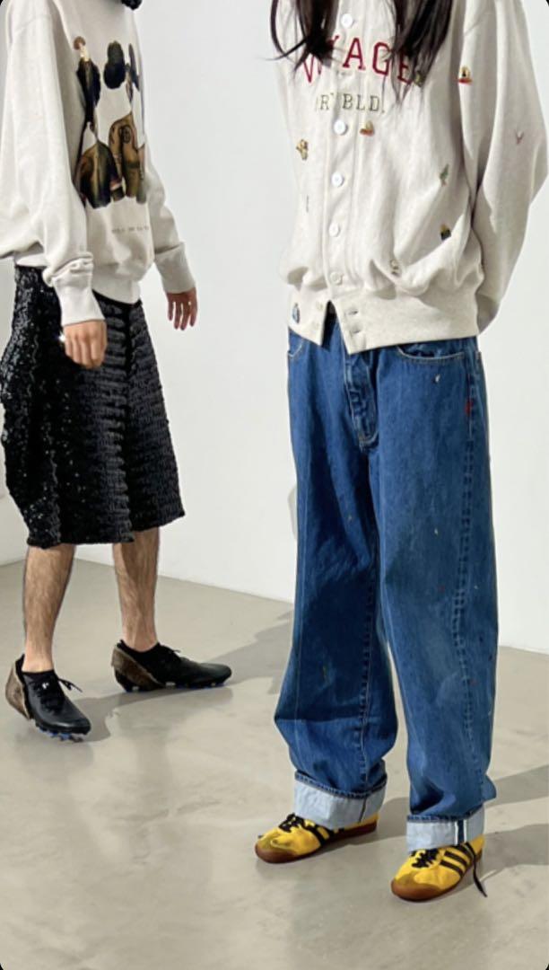 【新品未使用】タグ付 KHOKI  HAND PAINT PANTS デニム