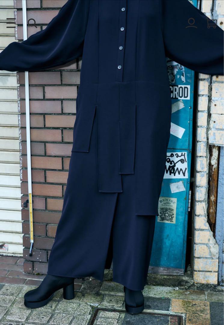 ENFOLD CURTAIN-HEM DRESS 300IS233-0441