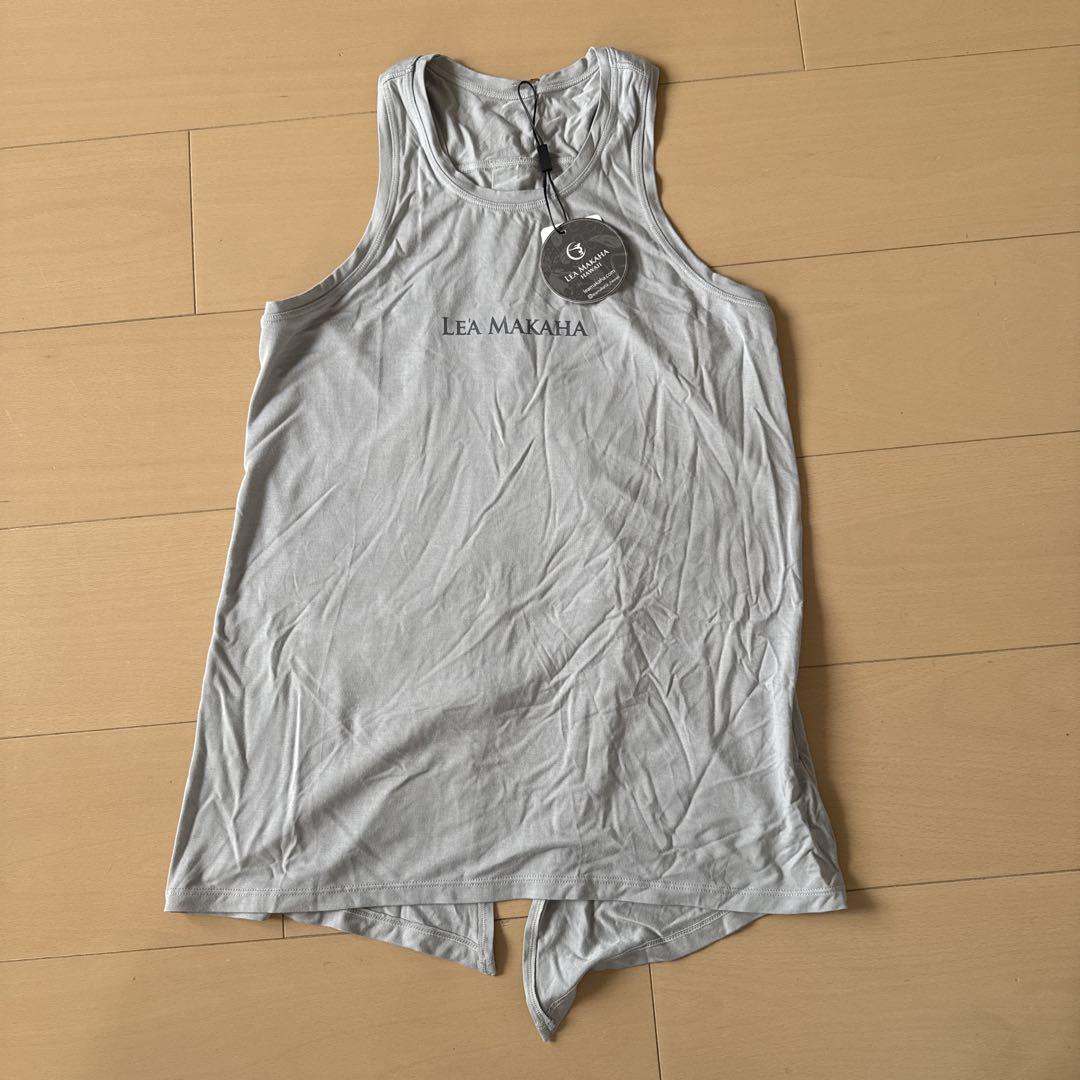 LE'A MAKAHA グレー タンクトップ バックオープン