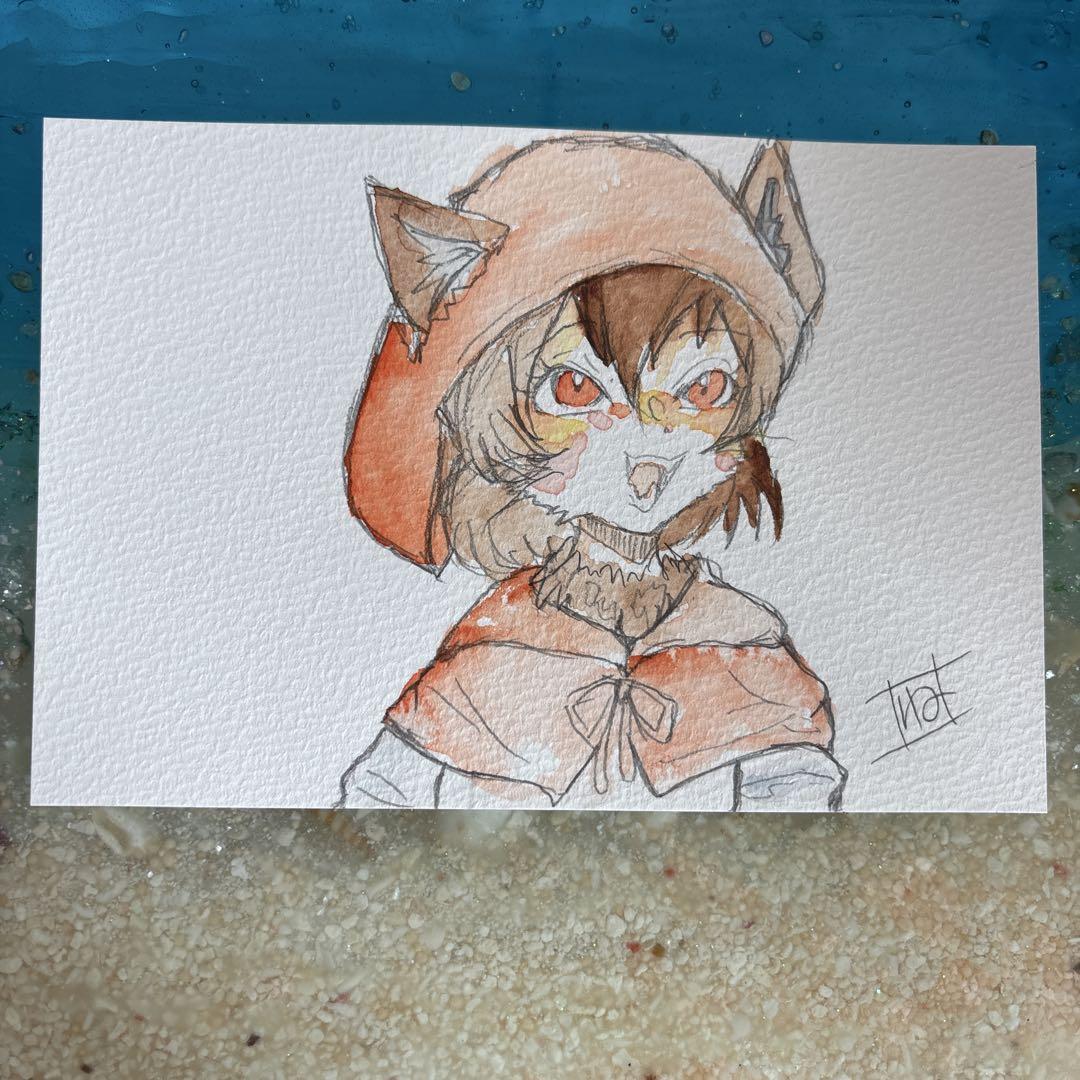 お得！ 2枚セット赤ずきんちゃん オリジナル手描き原画イラスト