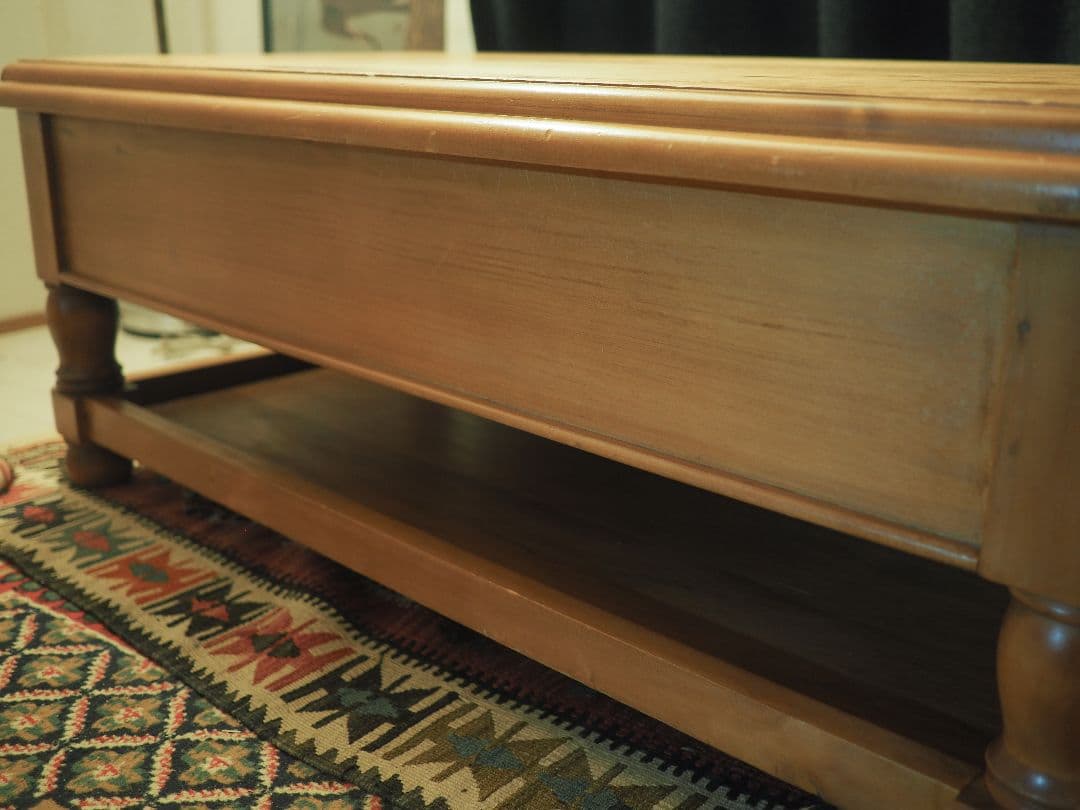 レトロドロワーセンターテーブルやや傷や汚れあり