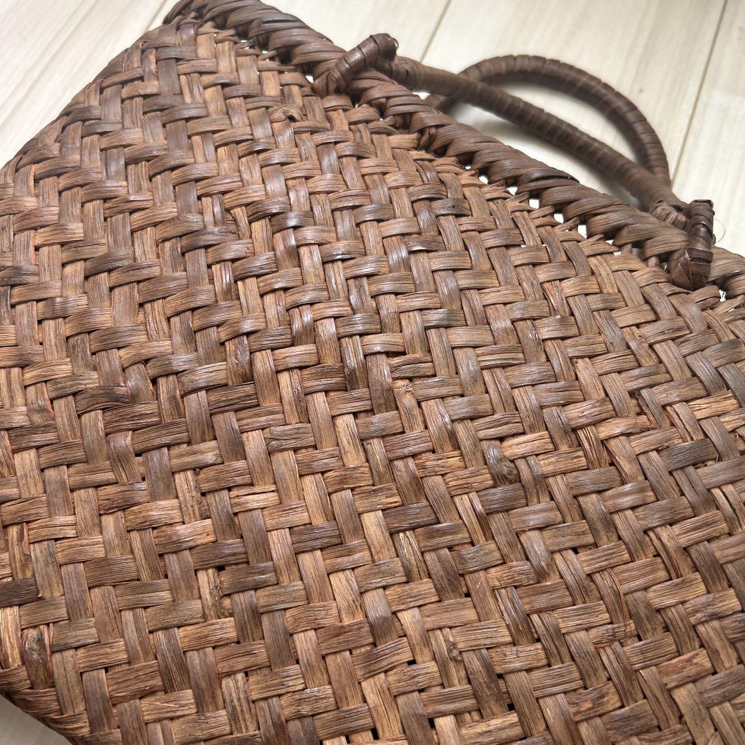 【美品】山ぶどう蔓 かごバック