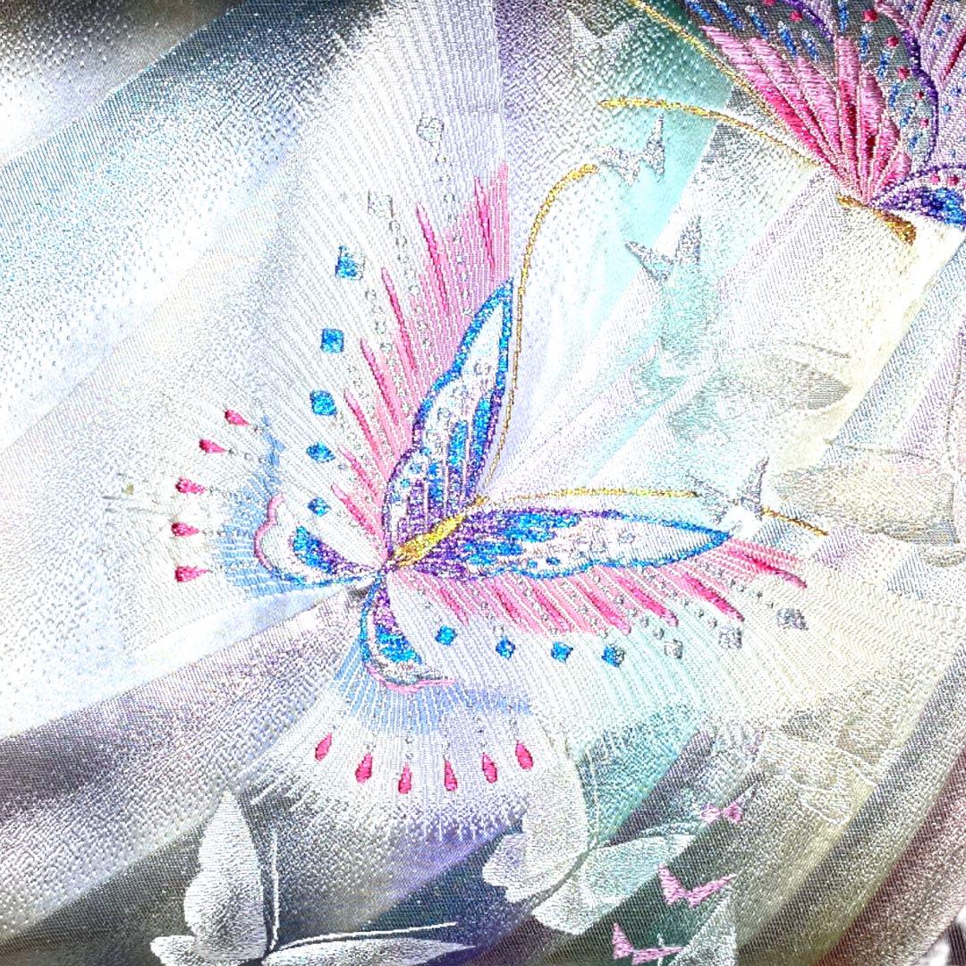 袋帯フォーマル用振袖用結婚式用sk-159 振袖にピッタリ蝶文様| Buyee