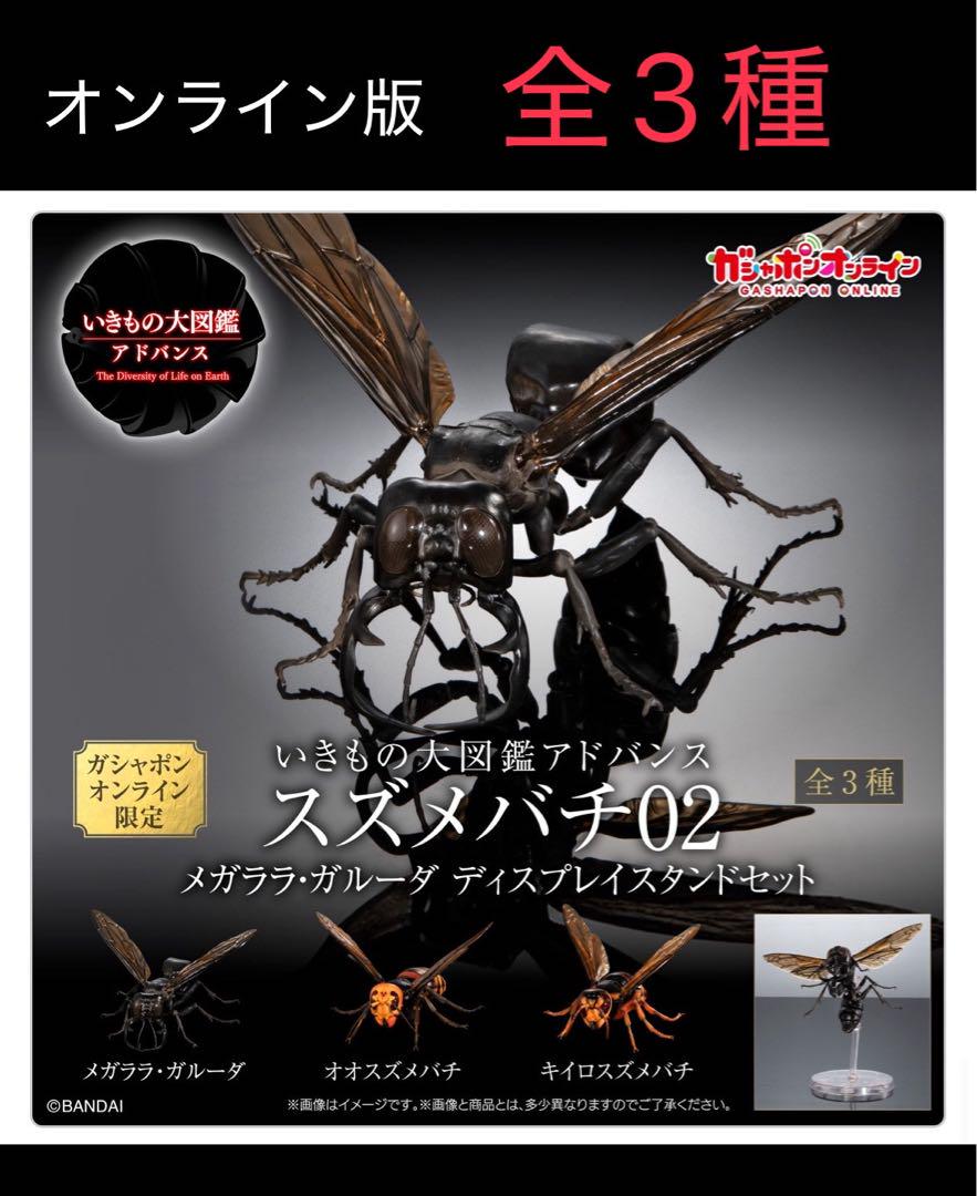 いきもの大図鑑アドバンス　スズメバチ０２　全3種　ディスプレイスタンドセット