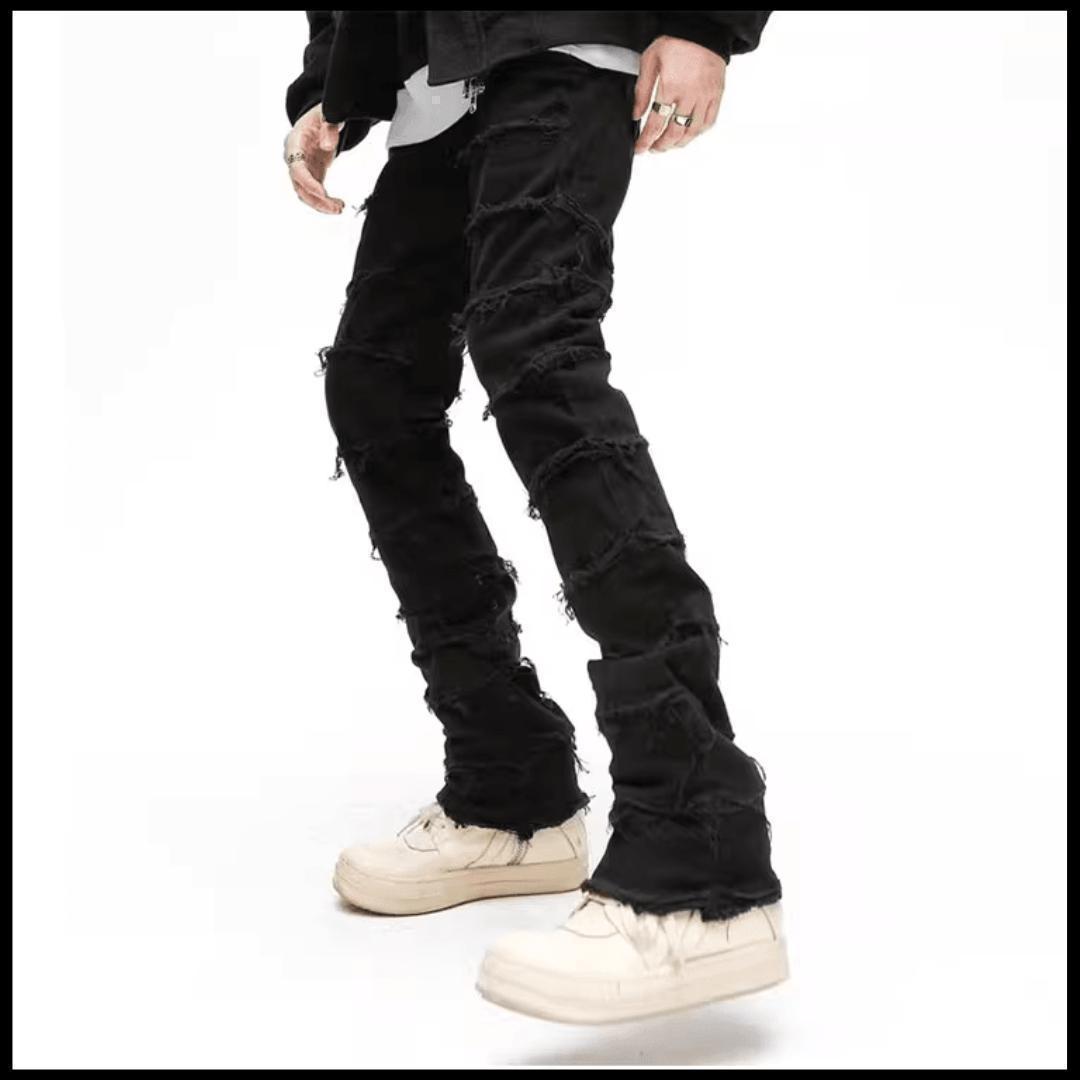 ブラッククラッシュデニムBLACK AMIRI.mnml.kusbi好きにXL③