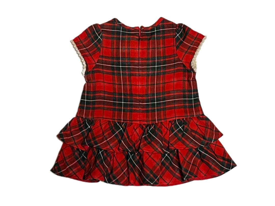 miki HOUSE/ミキハウス チェック ワンピース 80 スワロフスキー