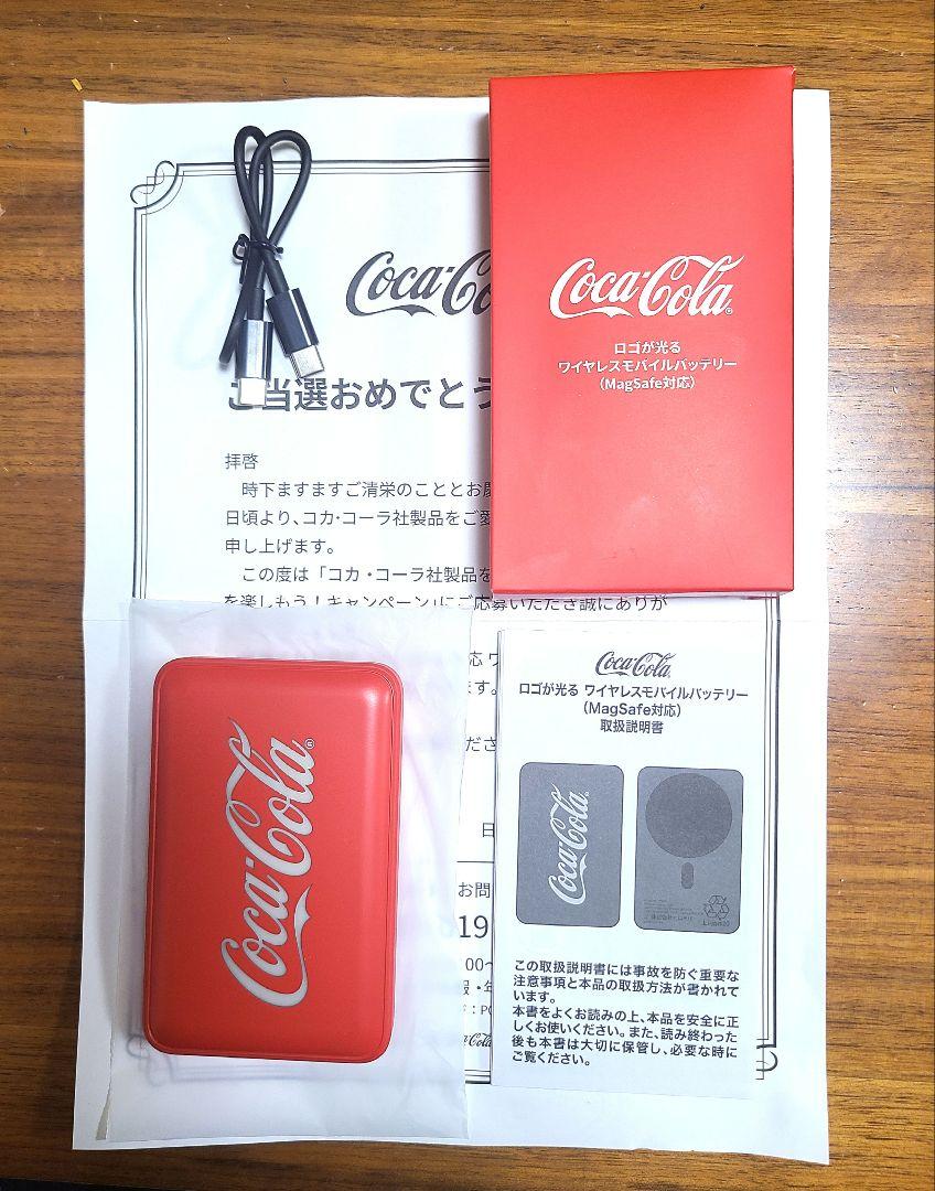 【新品】Coca-Cola ワイヤレスモバイルバッテリー &Type−Cケーブル