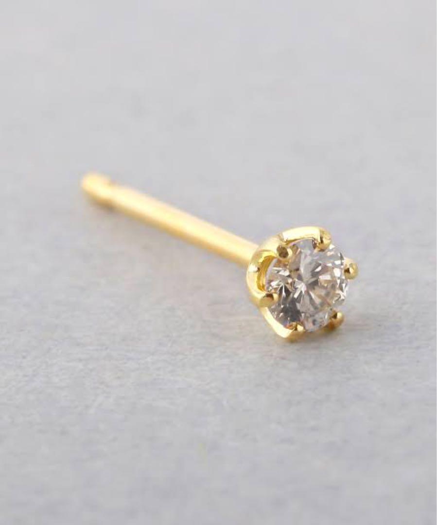 SIENA ROSE 一粒ダイヤのスタッドピアス　K18